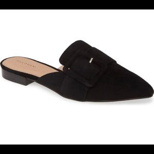Halogen Elyssa Buckle Mules Black Size 8